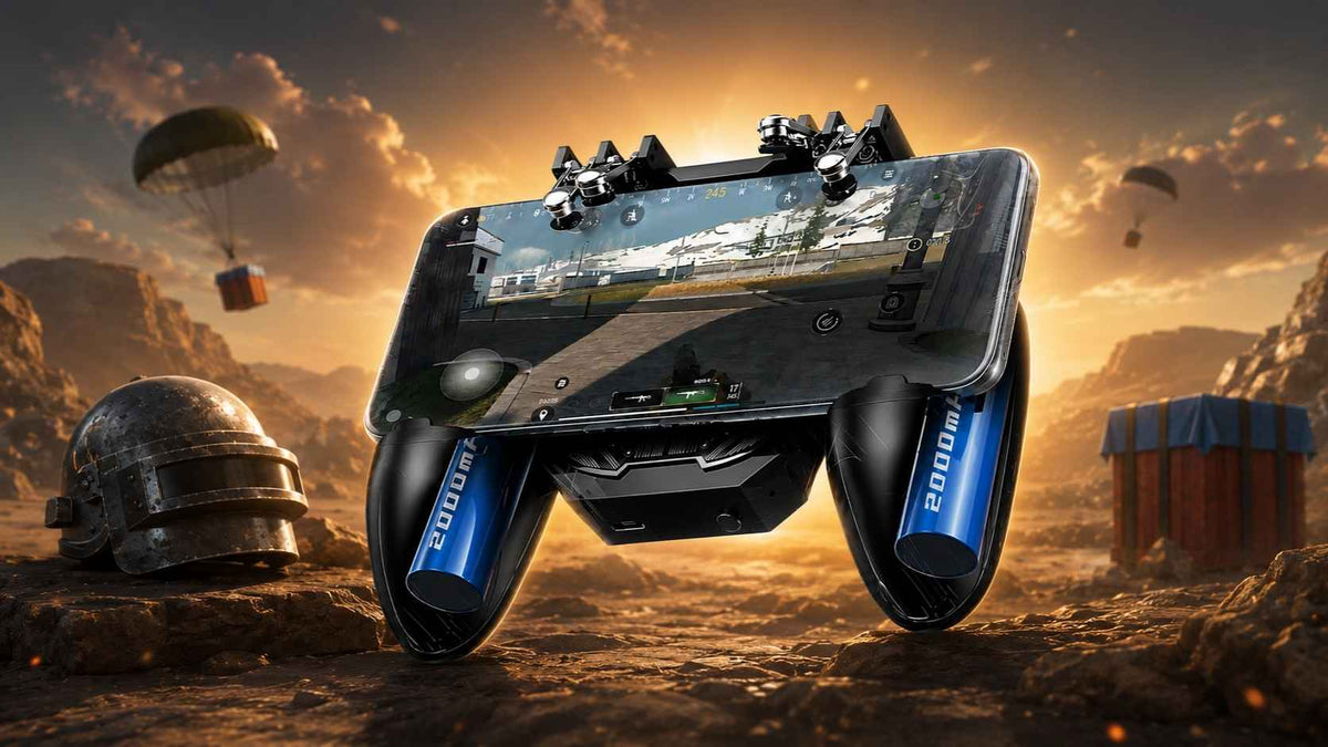 manette mécanique PUBG Mobile 2026 - setup extensible 4 gâchettes